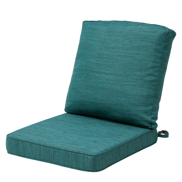 21 in. x 22 in. Casual Outdoor Waterproof Removable Couch Sofa Cushion in Green