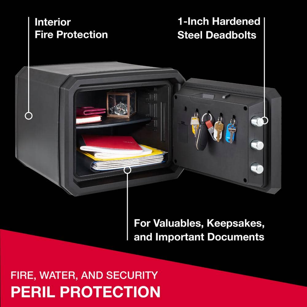 Black Small Fireproof Waterproof Safe with Combination Lock