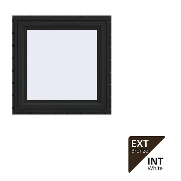 JELD-WEN 36 in. x 36 in. V-4500 Series Bronze Exterior/White