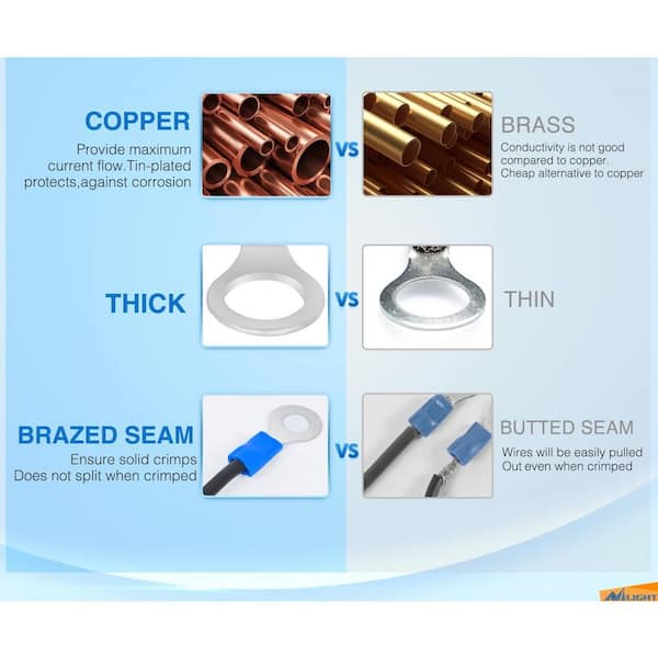 540pcs 22 16/16 14/12 10 Gauge Mixed Quick Disconnect Electrical Insulated Butt Bullet Spade Fork Ring Solderless Crimp Terminals Connectors On - View #2