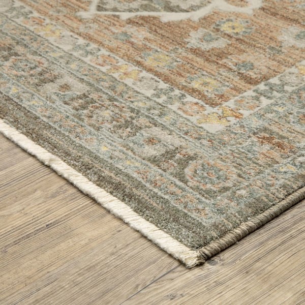 Kora 5 ft. x 8 ft. Rust/Green Oriental Area Rug