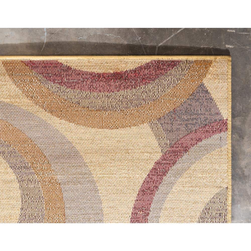 Modern Geometric Braided 8' x 10' Black Synthetic Area Rug