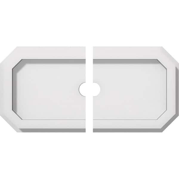 Ekena Millwork 12 in. x 6 in. x 1 in. Emerald Architectural Grade PVC Contemporary Ceiling Medallion (2-Piece)