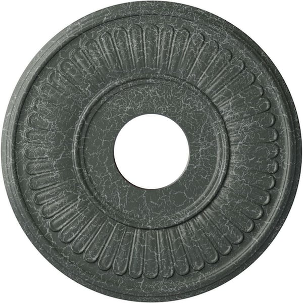 Ekena Millwork 3/4" x 15-3/4" x 15-3/4" Polyurethane Berkshire Ceiling Medallion, Athenian Green Crackle