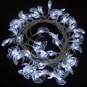 19.5 ft. 50-Light LED White Electric Powered String Lights (Lot of 2)