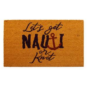 Nauti or Knot, 17 in. x 29 in. Coir & Vinyl Door Mat