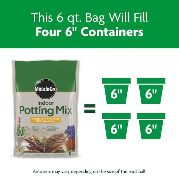 Miracle-Gro Indoor Plant Potting Soil 6 qt
