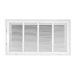 24 in. Wide x 12 in. High (Takes 2 in. Thick filter) Return Air Filter Grille of Steel in White