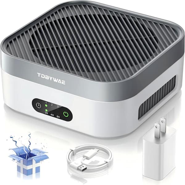 600 sq. ft. HEPA Personal Air Purifier in White, with 8H Timer, 3-level Speed, Low Noise, Replaceable Filter