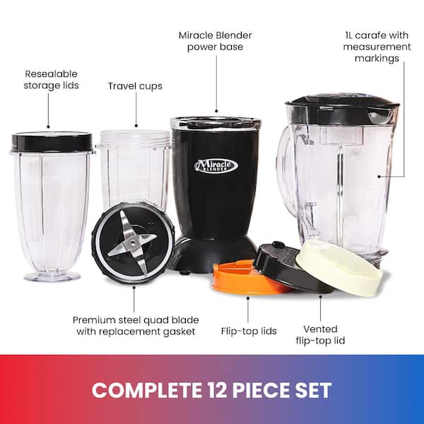 16oz Replacement Cups for Ninja QB3001SS Fit Compact Personal Blender, with  Lids- 2 Pack.