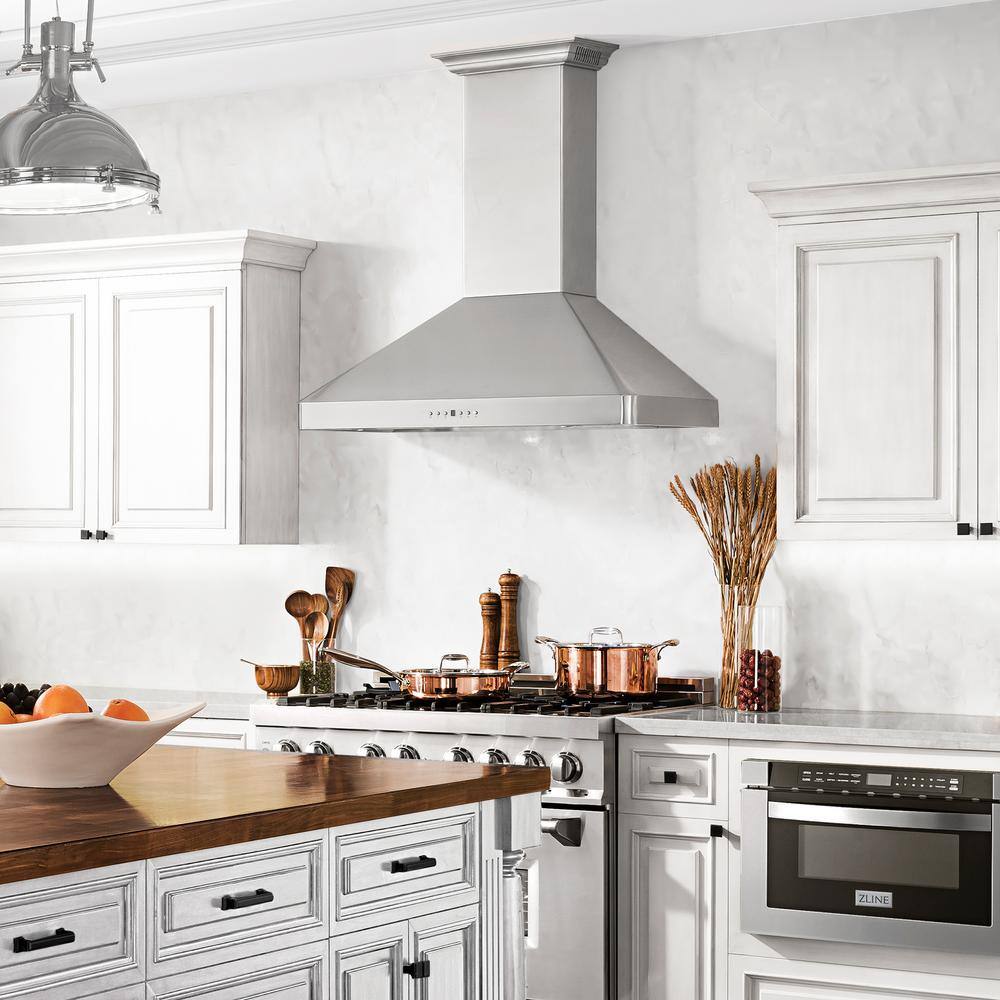 36-inch Stainless Steel Wall Mount Range Hood with Bluetooth Speakers