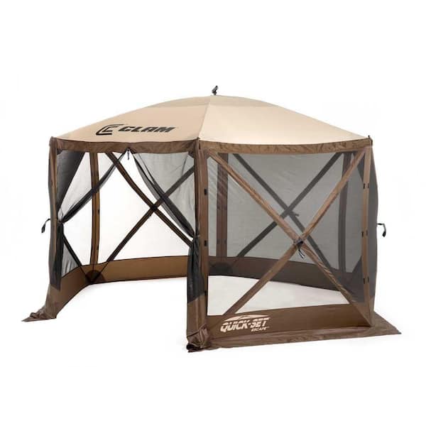Clam 2 x CLAM-9879 + CLAM-9898 Quick Set Escape Portable Outdoor Canopy Plus Wind and Sun Panels (2-Pack) - 2