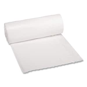 24 in. x 23 in. 10 Gal. 0.4 mil White Low-Density Trash Can Liners (25-Bags/Roll, 20-Rolls/Carton)