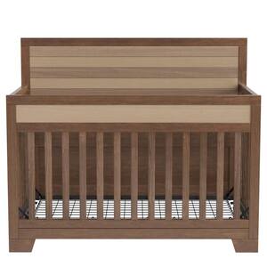 Brown Pine Solid Wood, Non-Toxic Finish, Crib
