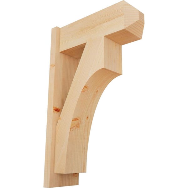 Ekena Millwork 8 in. x 32 in. x 20 in. Westlake Craftsman Smooth Douglas Fir Outlooker