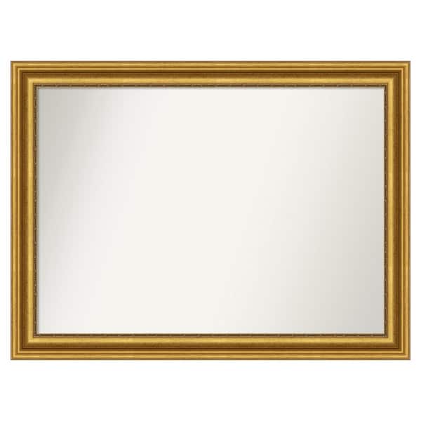 Amanti Art Parlor Gold 47.75 in. W x 35.75 in. H Custom Non-Beveled Recycled Polystyrene Framed Bathroom Vanity Wall Mirror