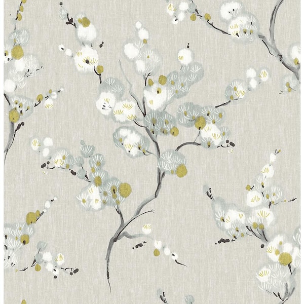 A-Street Prints Bliss Blue Blossom Blue Wallpaper Sample