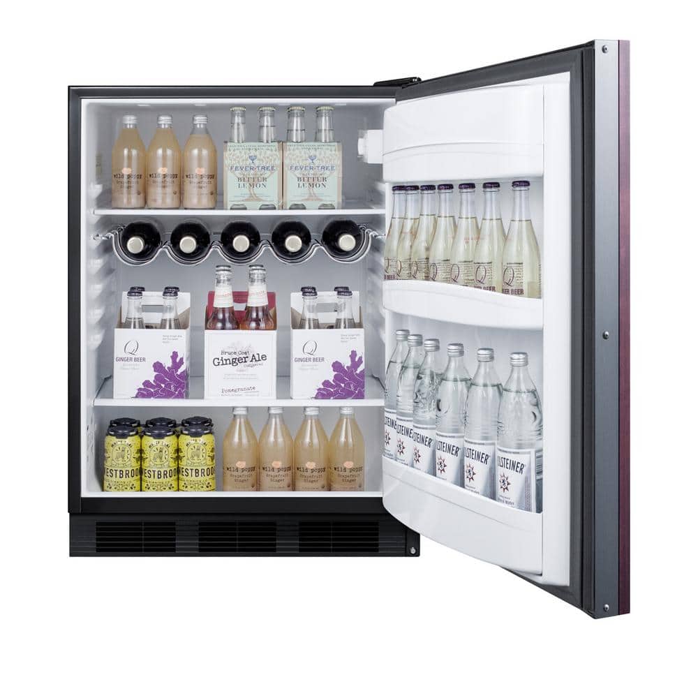 Summit 24" Compact ADA Compliant Built-in All-Refrigerator with Custom Panel Option