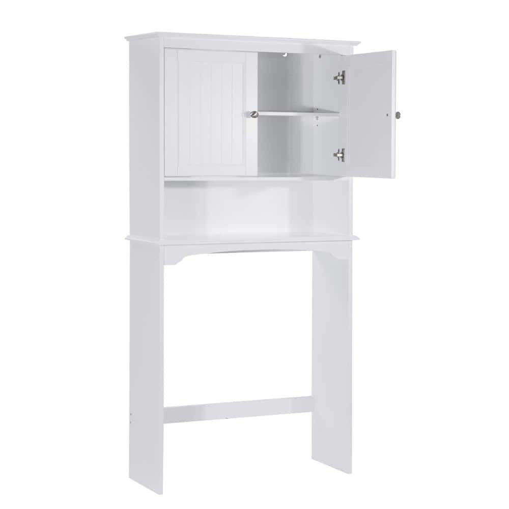 24 in. W x 66 in. H x 9 in. D White Over The Toilet Storage with Adjustable Shelf price history on PriceWatchPro