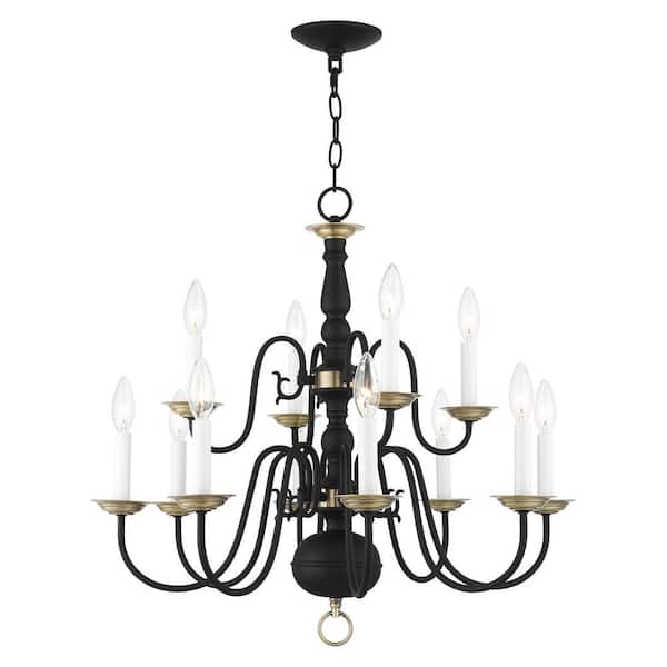 AVIANCE LIGHTING Yorkhaven 12-Light Black Chandelier