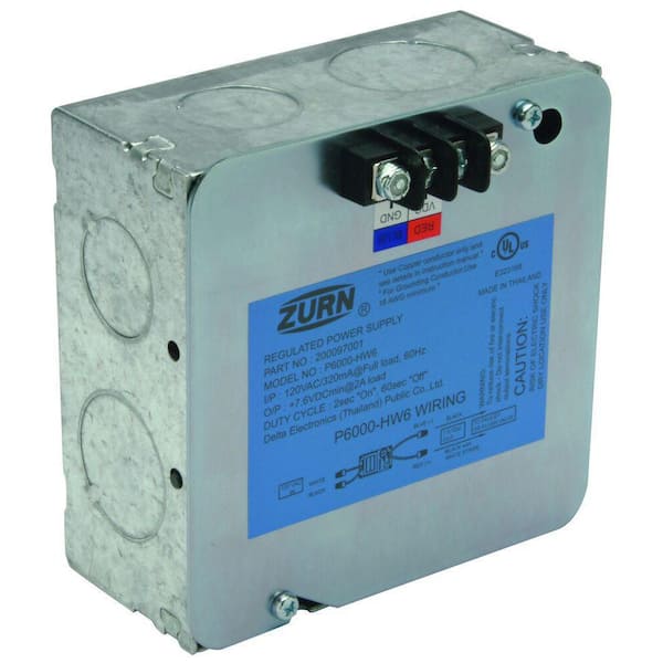Zurn 7.6VDC Hardwired Power Converter for 6VDC Flush Valves