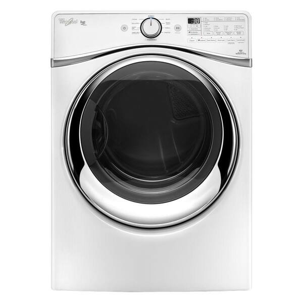 Whirlpool Duet 7.3 cu. ft. Electric Dryer with Steam in White, ENERGY STAR