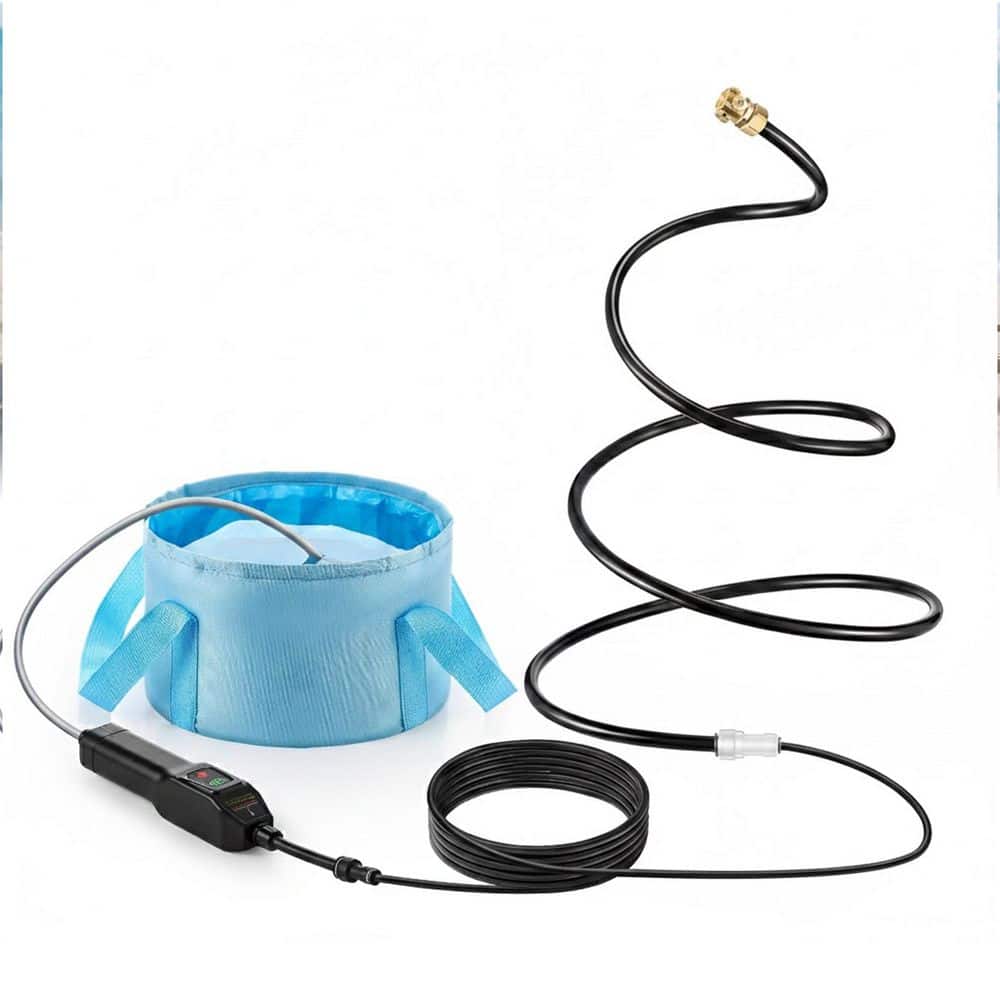 Portable Outdoor Misting System with Water Pump and 15L Water Bag, Three Way Fine Mist Nozzles, Hose Adapter price history on PriceWatchPro