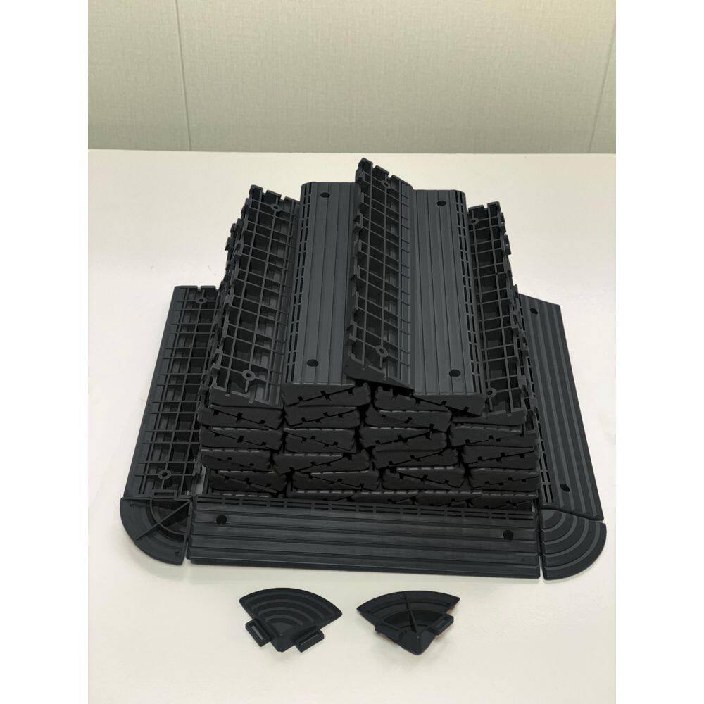 1/5 ft. x 1 ft. Outdoor Plastic Deck Tile Edge Strips in Dark Gray with 4 Corners (30 per Case) price history on PriceWatchPro