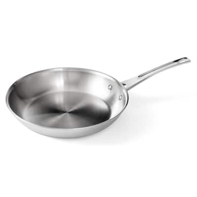 Professional Series 12 in. Stainless Steel Earth Frying Pan 100% PTFE-Free Restaurant Edition