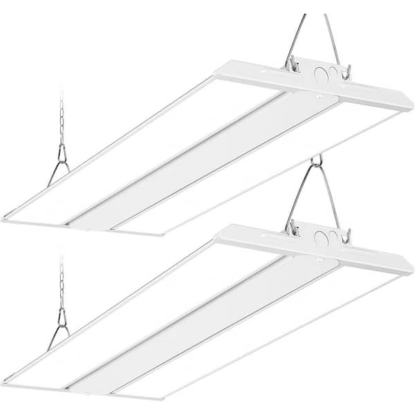 2 ft. 150-Watts Equivalence Integrated LED Dimmable White High Bay Light, 5000K(2-Pack) for Warehouse Workshops