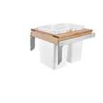 Rev-A-Shelf Four 27 Qt. Pull-Out Top Mount Maple and White Container ...
