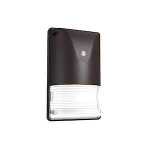 100-Watt Equivalent Integrated LED Bronze Overdoor Wallpack Light, 2000 Lumens, 5000K Daylight, Dusk-to-Dawn