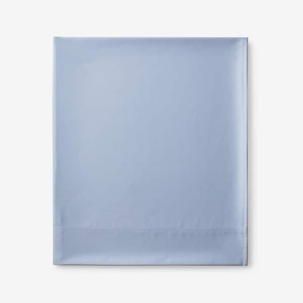 The Company Store Legends Hotel Supima Cotton Wrinkle-Free Blue Shadow Sateen Twin/Twin XL Flat Sheet