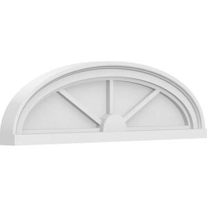2 in. x 28 in. x 8 in. Elliptical 3-Spoke Architectural Grade PVC Pediment Moulding