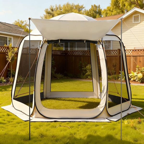VEVOR Screen House Tent, 10 x 9.2 ft., 4-8 Person Pop Up Screen