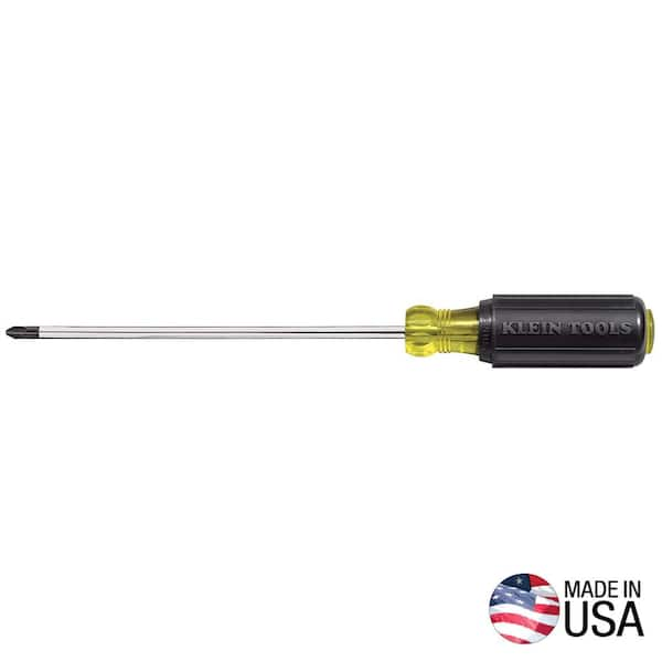 Klein Tools #3 Phillips Head Screwdriver with 6 in. Round Shank- Cushion Grip Handle