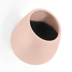 Round 5-1/2 in. x 6 in. Coral Ceramic Wall Planter