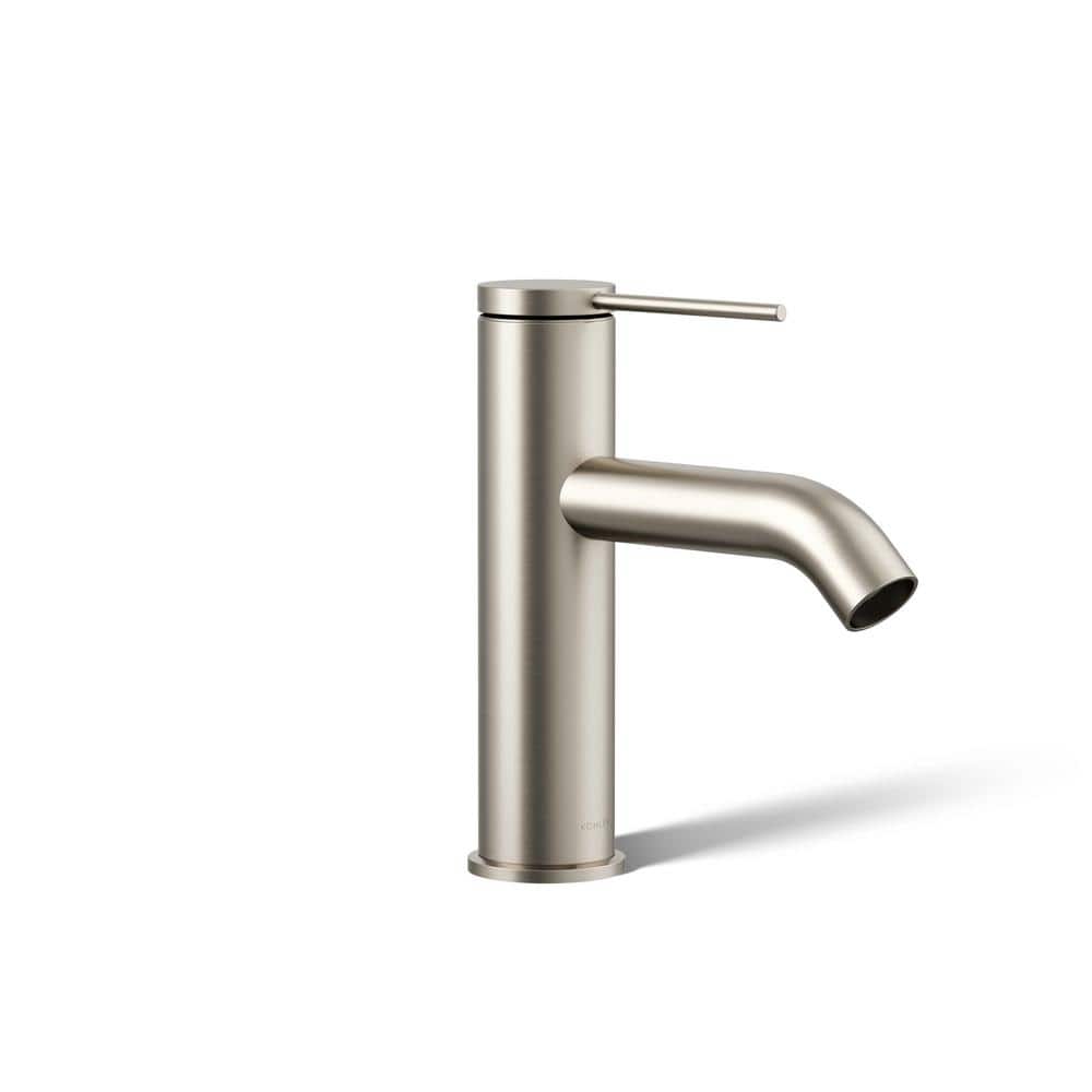 Components Brushed Nickel Single-Handle Low-Arc Bathroom Faucet