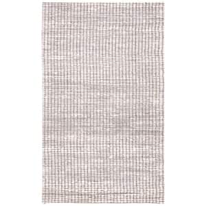 Marbella Ivory Doormat 2 ft. x 4 ft. Striped Solid Color Area Rug