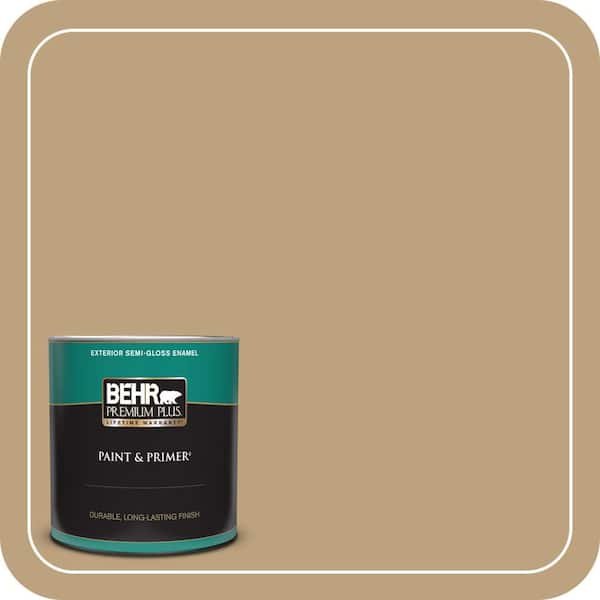 BEHR PREMIUM PLUS 1 qt. #T13-4 Golden Age Semi-Gloss Enamel Exterior Paint & Primer