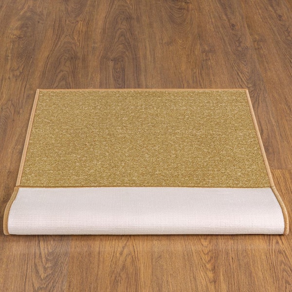 Ottomanson Classics Non-Slip Rubberback Modern Solid 2x3 Indoor Area Rug/Entryway  Mat, 2'3 x 3', Beige 