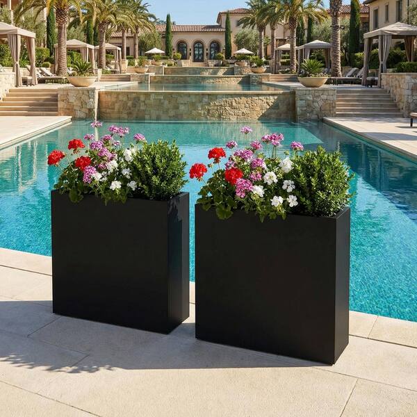 Dovelina 10 in. L x 24 in. W x 30 in. H Rectangular Metal Flower