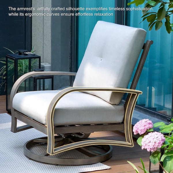 ULAX FURNITURE CHAMBER 1-Piece Swivel Aluminum Outdoor Lounge