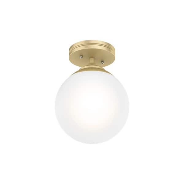 Hunter - Hepburn 1 Light Modern Gold Brass Flush Mount Bedroom Light