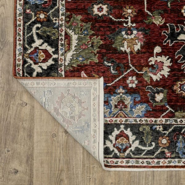 7' X 10' Gray And Light Gray Oriental Area Rug