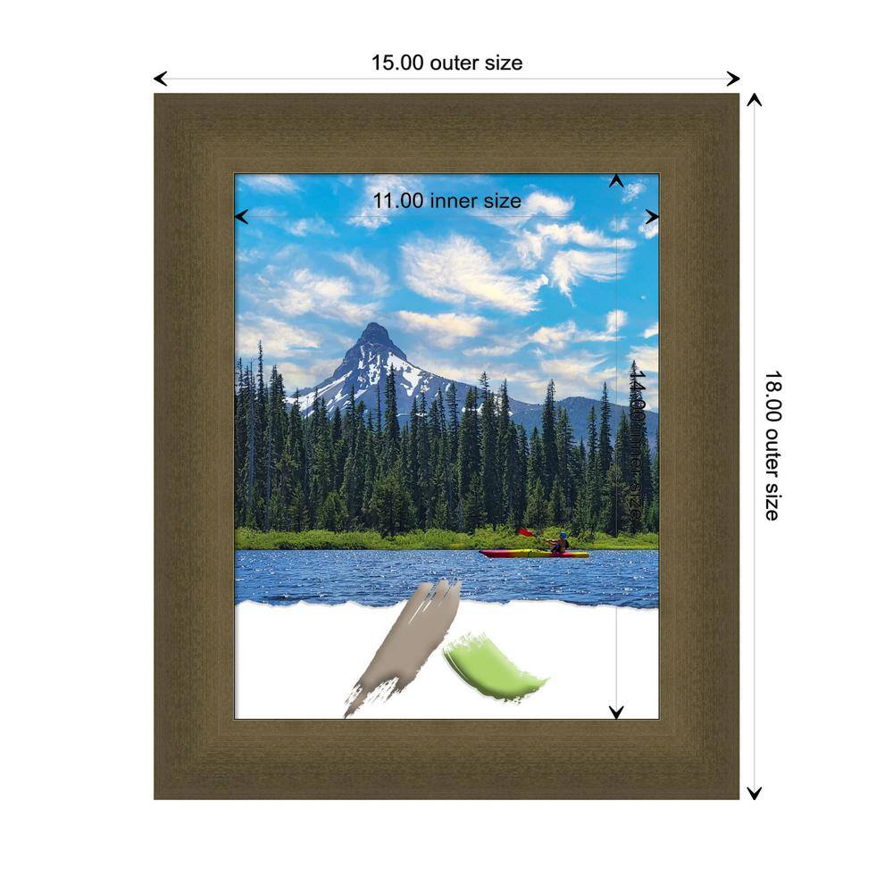Blaine Light Bronze Narrow 11x14 Polystyrene Wall Frame