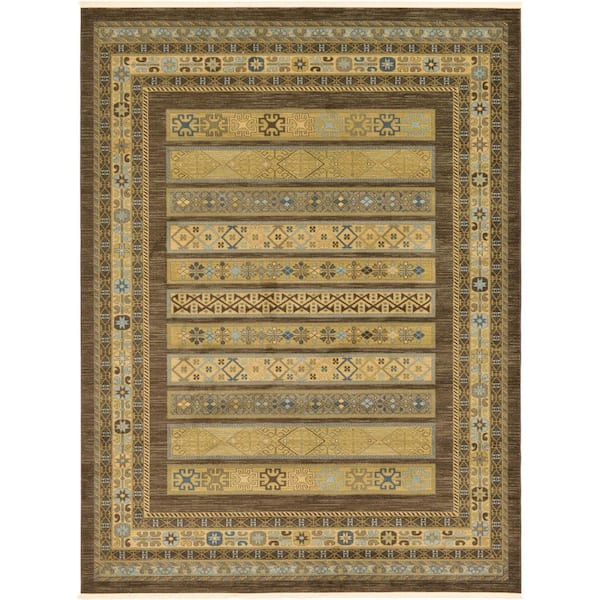 Unique Loom Fars Pasadena Brown 9' 0 x 12' 0 Area Rug