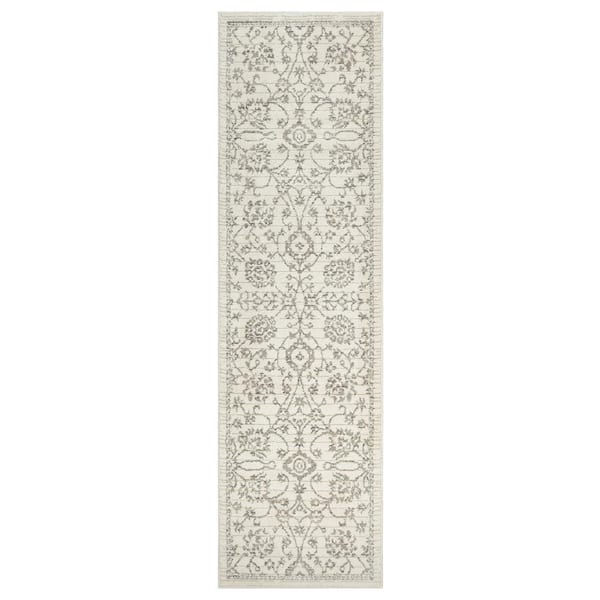 Concord Global Trading Nizza Collection Vase Ivory 2 ft. x 7 ft. Traditional Runner Rug