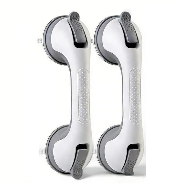 2-Pack 30 in. Grab Bars, Suction Cup Handles for Shower, Bathroom & Wall, Heavy Duty Handrails Grip 500 lbs. No Drilling