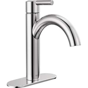 Nicoli J-Spout Single Hole Single-Handle Bathroom Faucet in Chrome